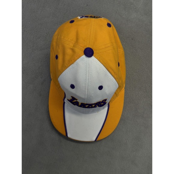 Los Angeles Lakers Hat Cap Strap Back Youth Purple Yellow NBA Basketball - Picture 2 of 6